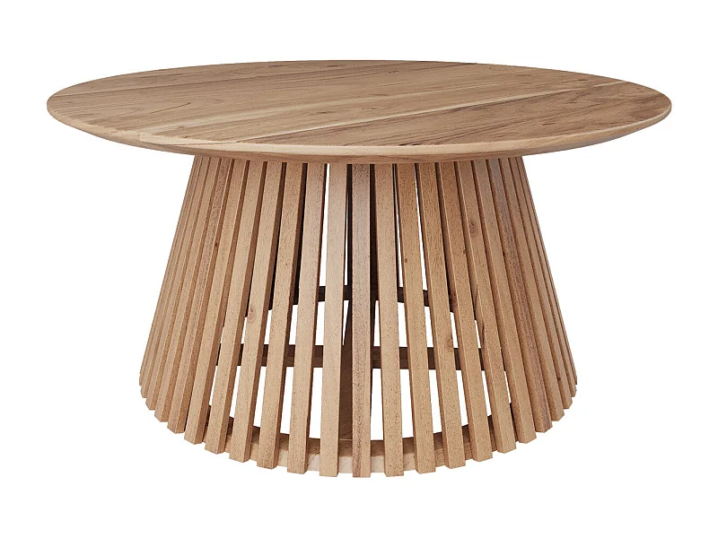 Tavolino rotondo in legno di acacia 80 cm - Képès