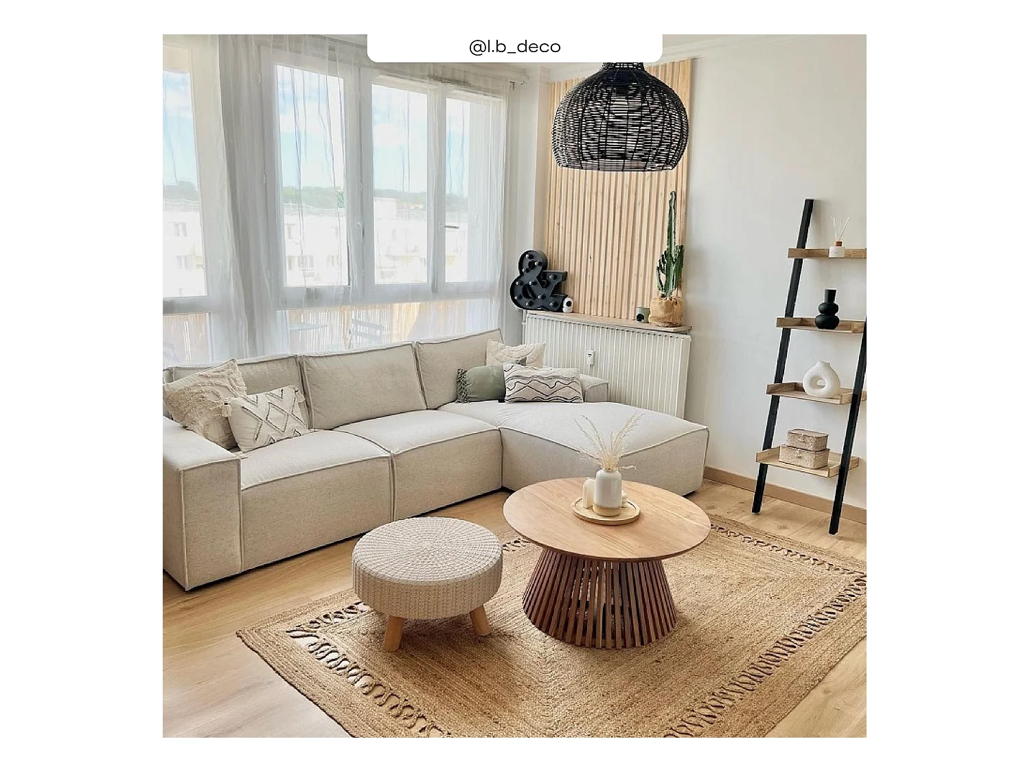 Mesa de centro redonda de madera de acacia ÿ80cm - Képès