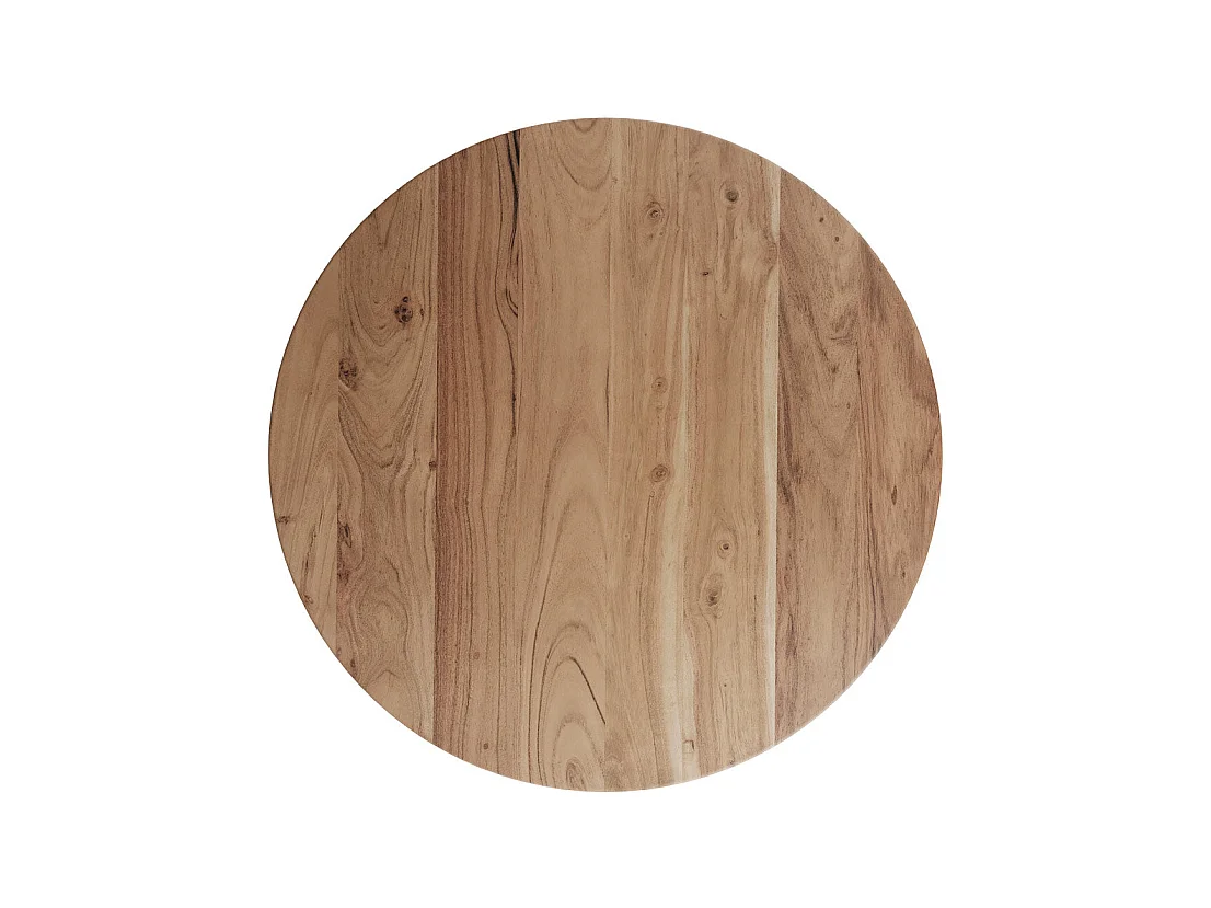 Mesa de centro redonda de madera de acacia ÿ80cm - Képès