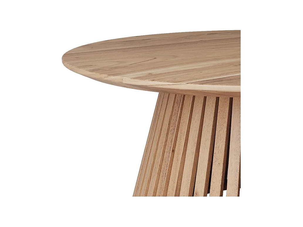 Mesa de centro redonda de madera de acacia ÿ80cm - Képès