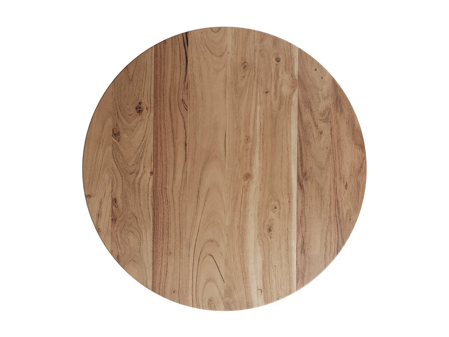 Table basse ronde en bois clair d'acacia D80 cm - Képès