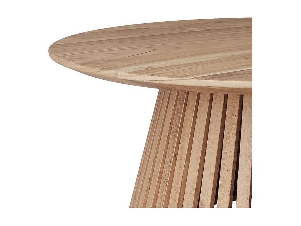 Mesa de centro redonda de madera de acacia ÿ80cm - Képès