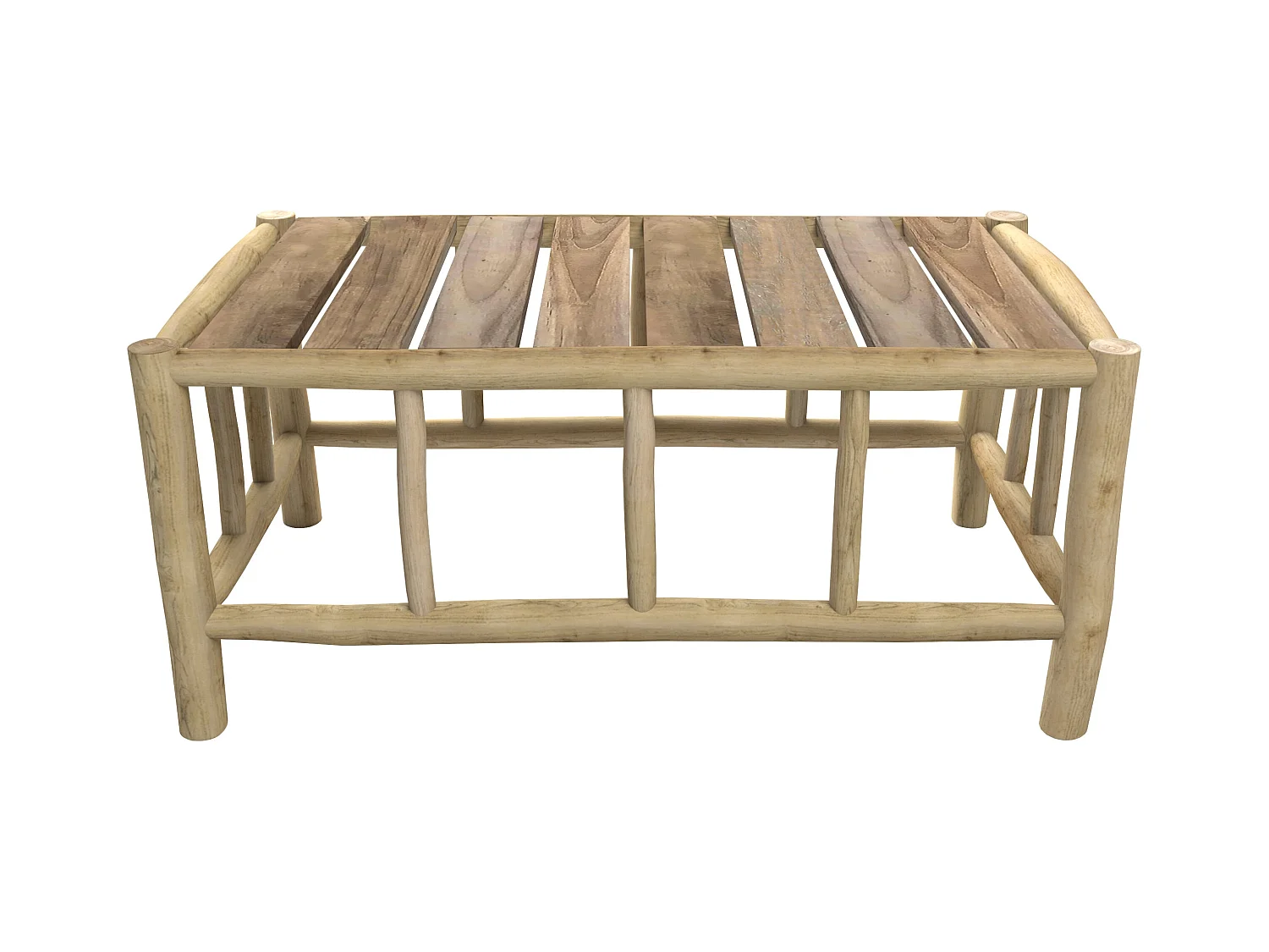 Mesa de centro rectangular de teca para jardín - Ily