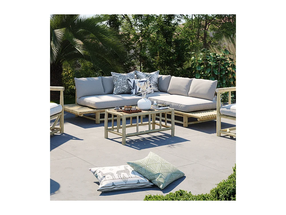 Mesa de centro rectangular de teca para jardín - Ily