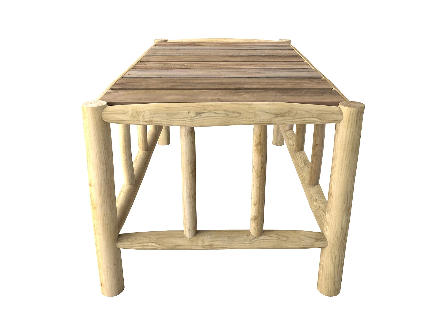 Mesa de centro rectangular de teca para jardín - Ily