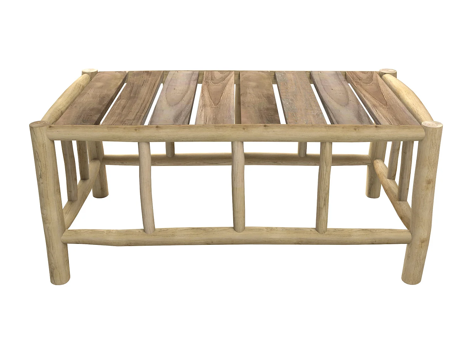 Mesa de centro rectangular de teca para jardín - Ily