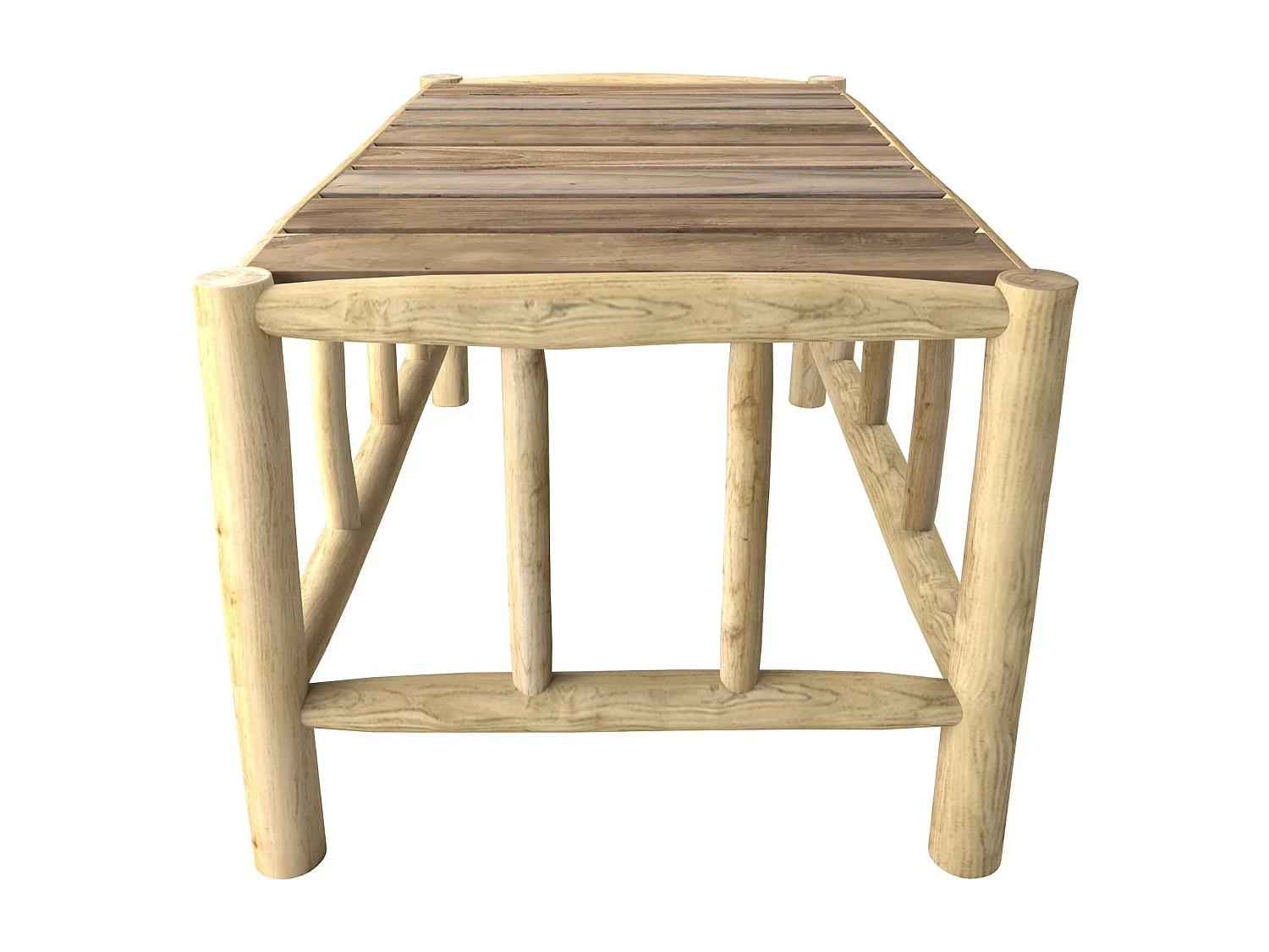 Mesa de centro rectangular de teca para jardín - Ily