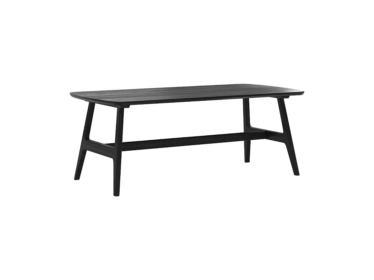 Table basse 120 cm en bois noir - Suly