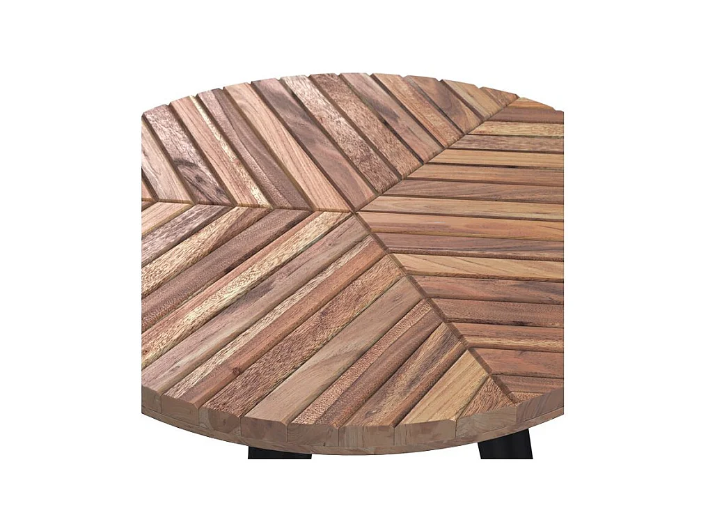 Mesa de centro redonda de 40 cm de diámetro en madera de acacia - Ella