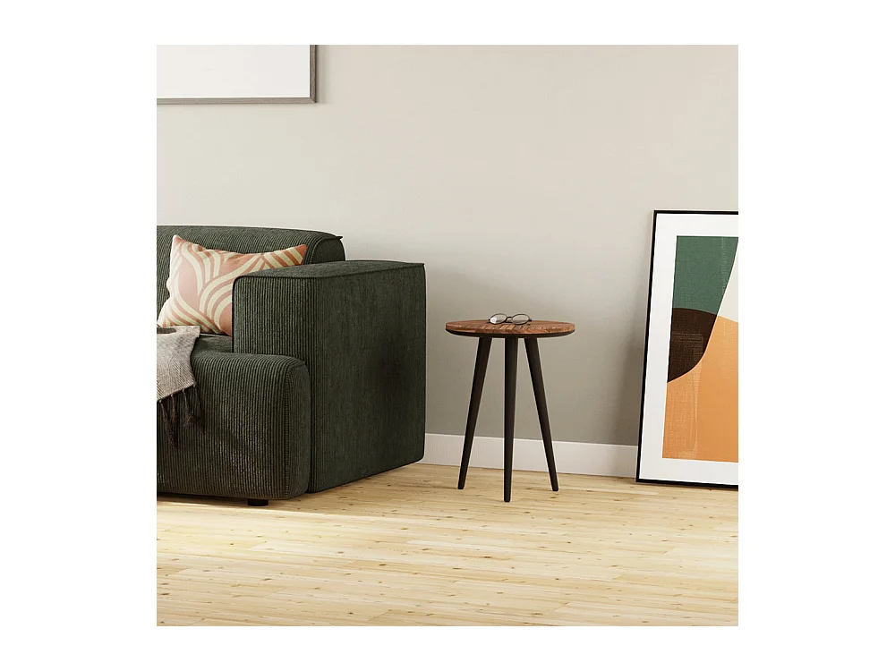 Mesa de centro redonda de 40 cm de diámetro en madera de acacia - Ella