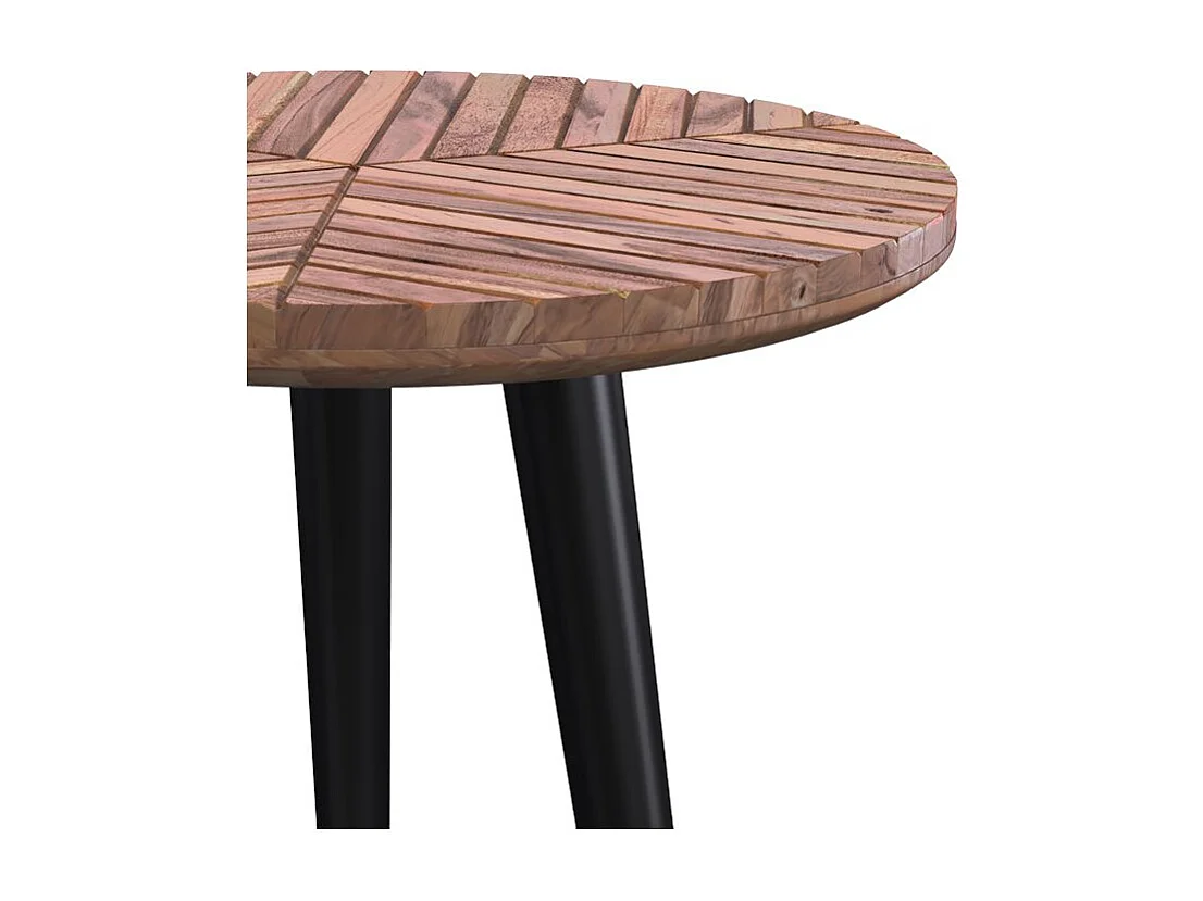 Mesa de centro redonda de 40 cm de diámetro en madera de acacia - Ella