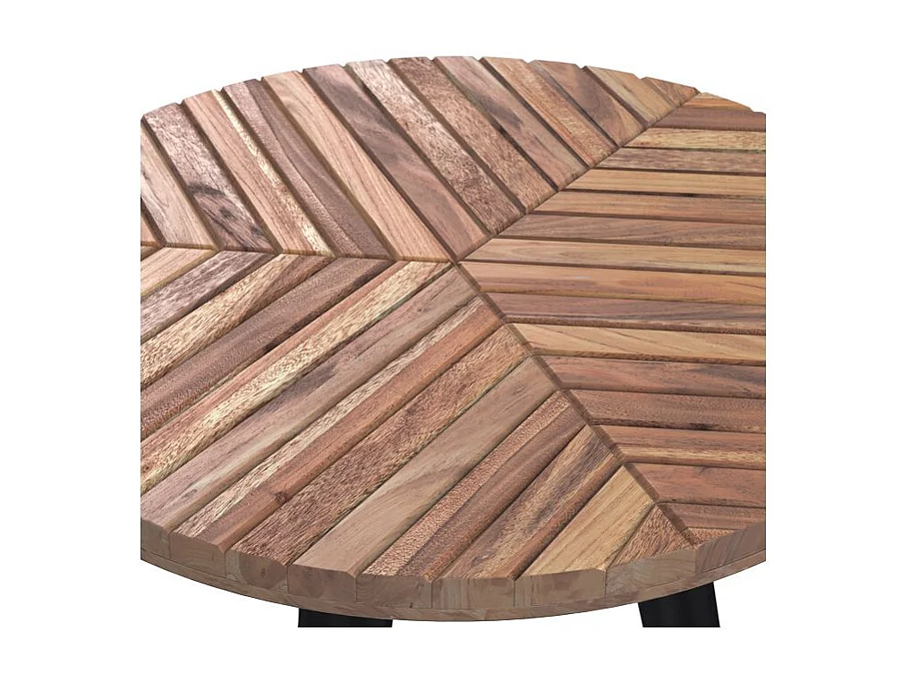 Mesa de centro redonda de 40 cm de diámetro en madera de acacia - Ella