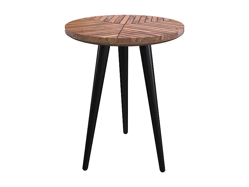 Mesa de centro redonda de 40 cm de diámetro en madera de acacia - Ella
