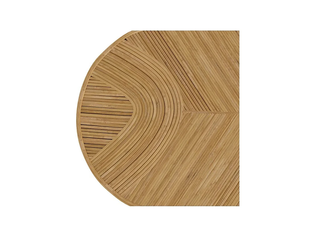 Tavolino ovale in rattan naturale - Hélène