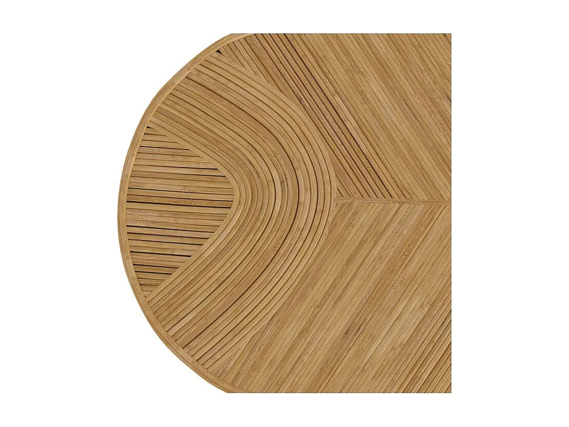 Table basse ovale en rotin naturel - Hélène