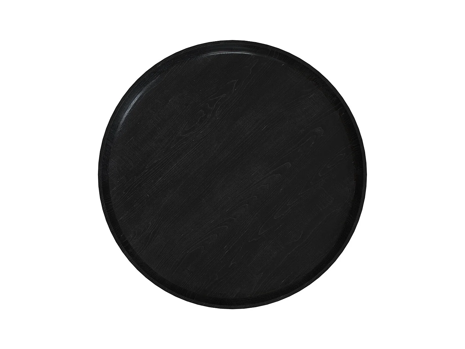 Table basse ronde noire en bois de manguier D60 cm - Blake