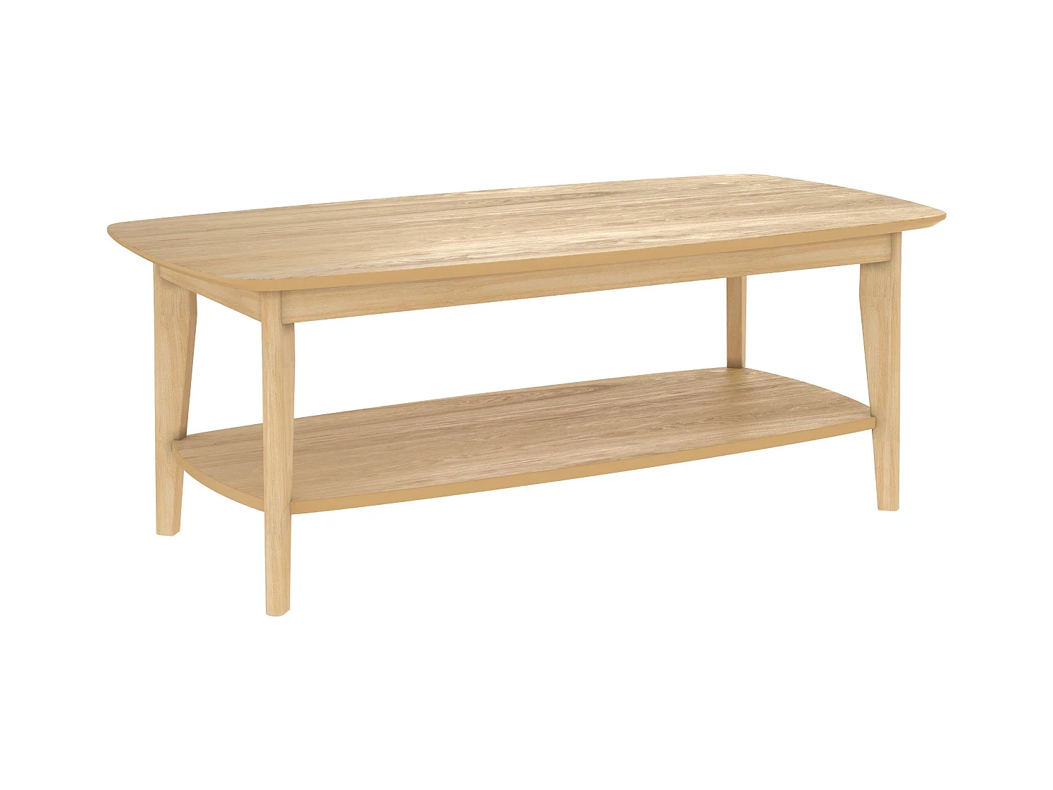 Tavolino rettangolare in legno chiaro - Sadi