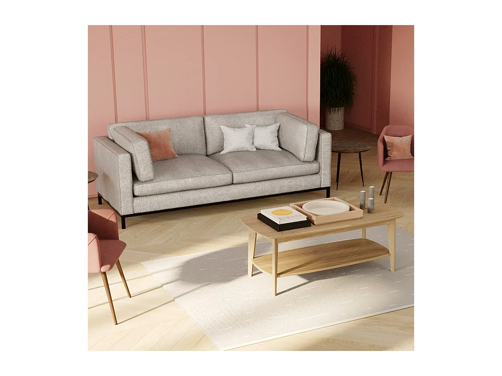 Tavolino rettangolare in legno chiaro - Sadi