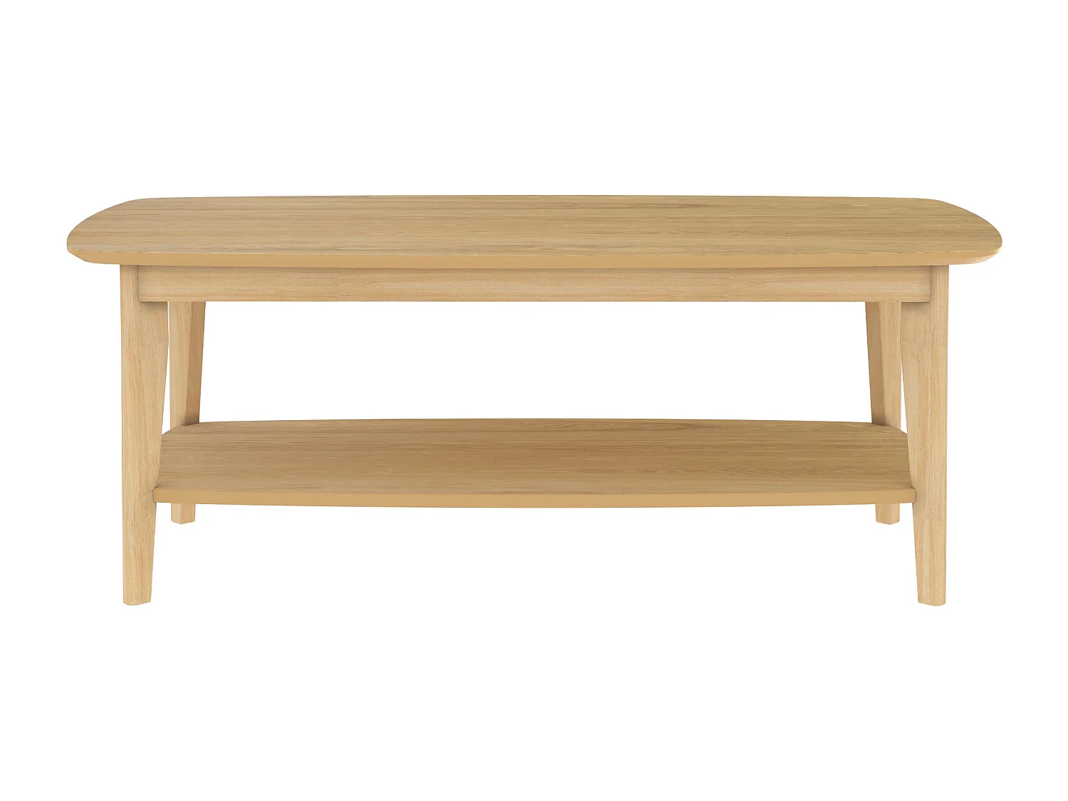 Tavolino rettangolare in legno chiaro - Sadi