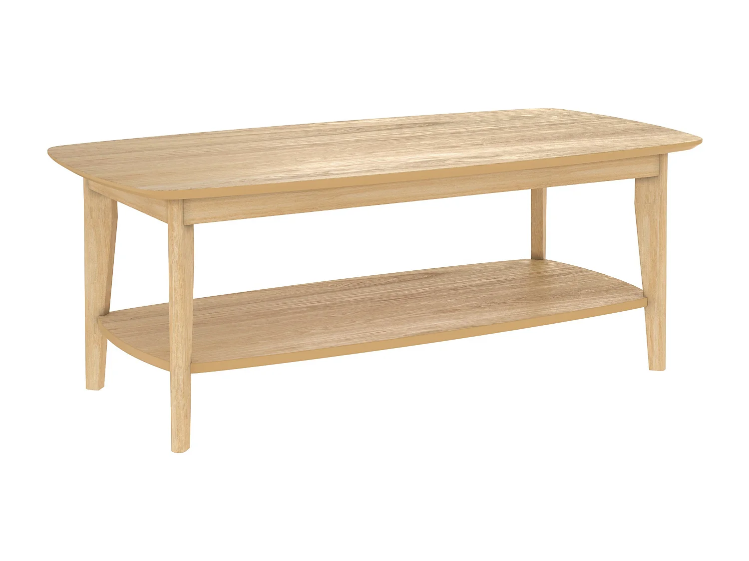 Table basse rectangulaire en bois clair - Sadi