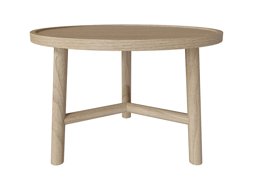 Mesa de centro redonda en madera de mindi D60cm - Paloma