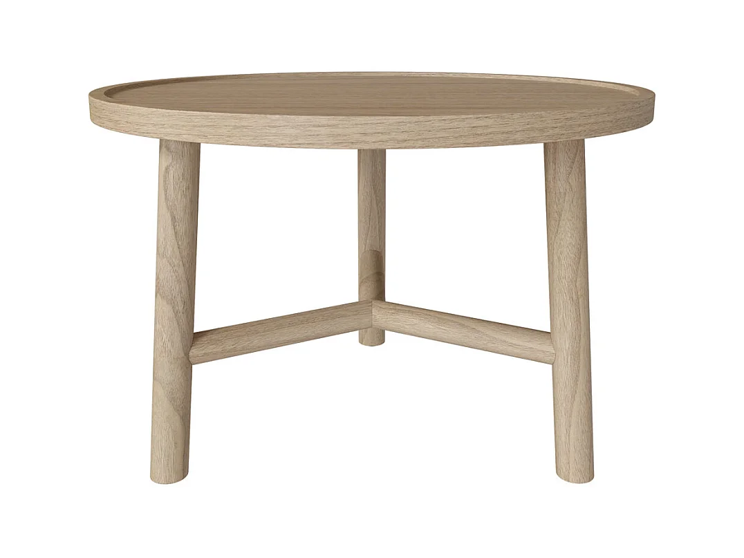 Mesa de centro redonda en madera de mindi D60cm - Paloma