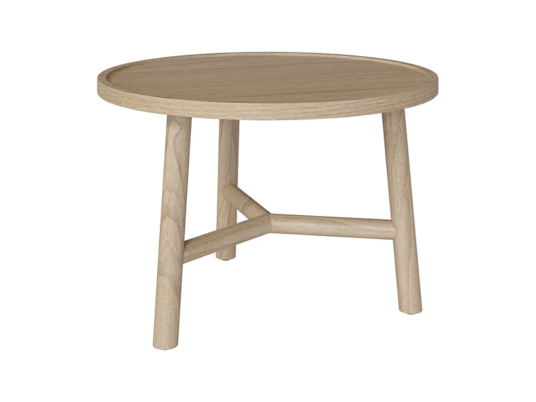 Table basse ronde en bois de mindi D60 cm - Paloma