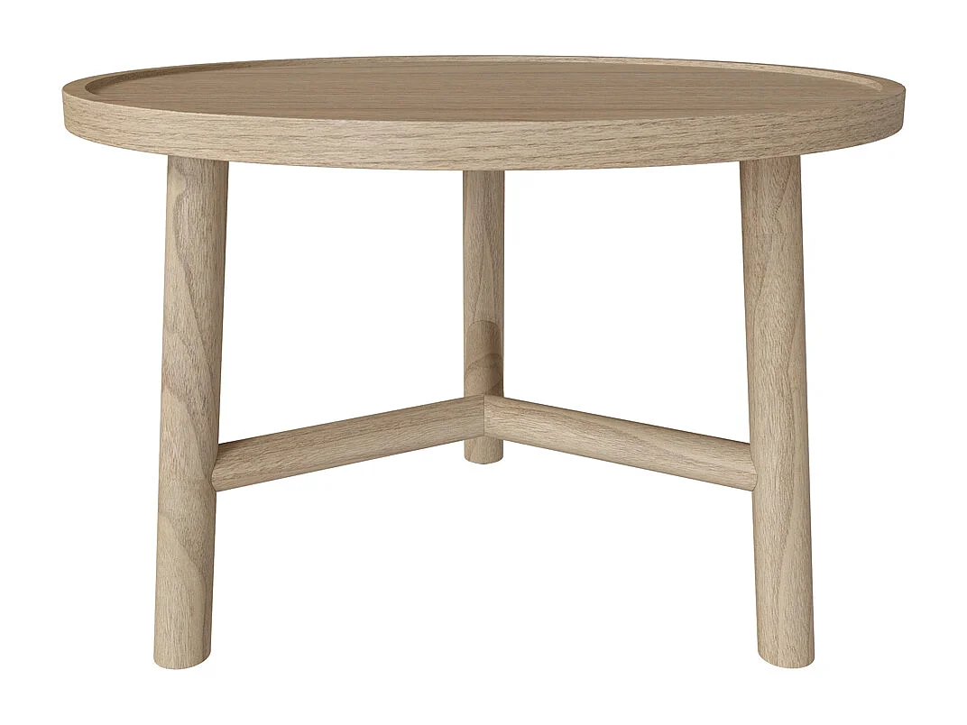 Mesa de centro redonda en madera de mindi D60cm - Paloma
