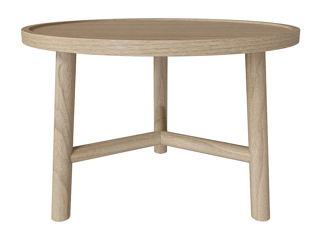 Mesa de centro redonda en madera de mindi D60cm - Paloma
