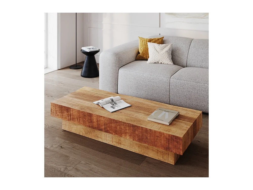 Mesa de centro rectangular de madera de mango - Aréto