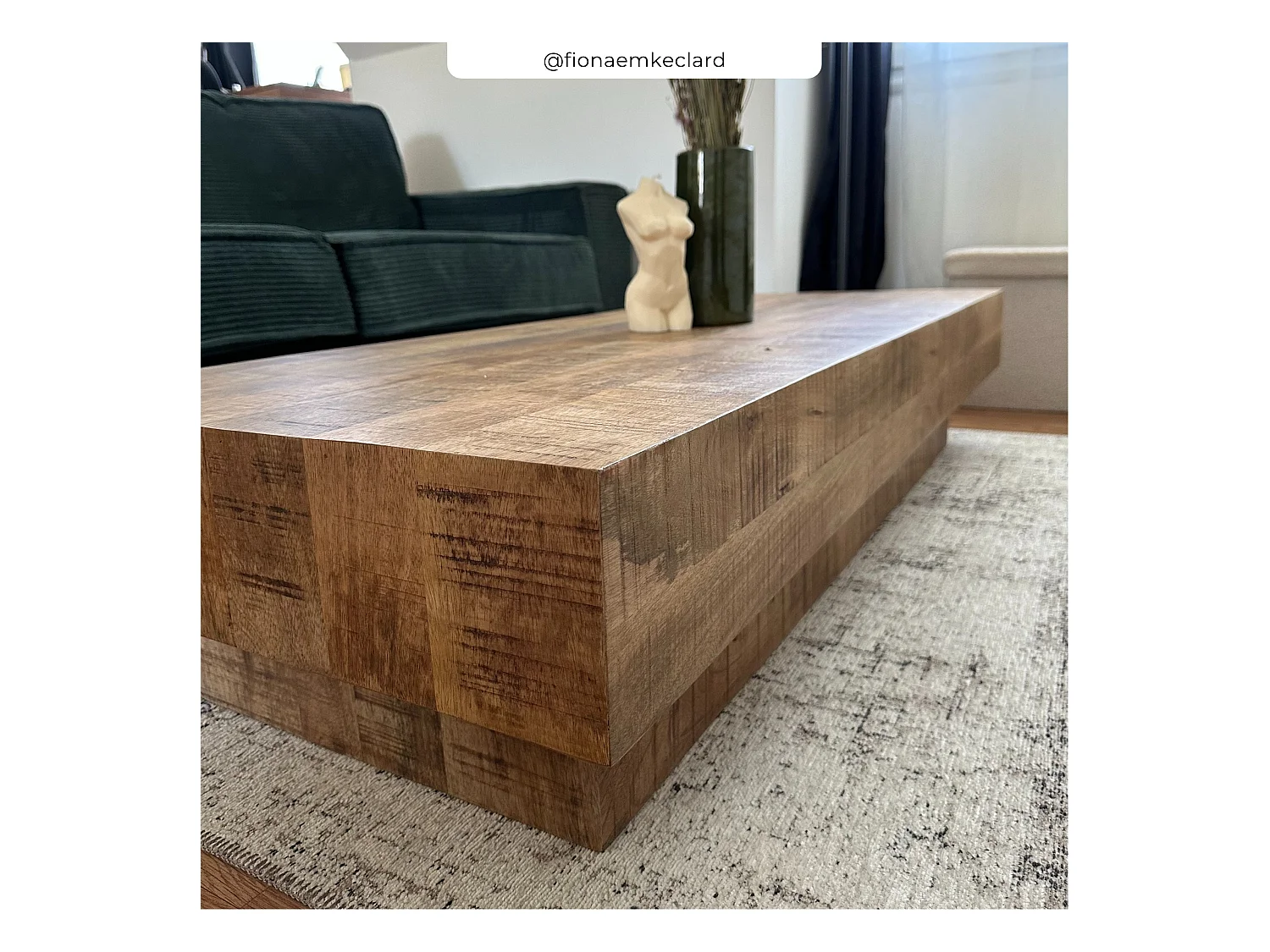 Mesa de centro rectangular de madera de mango - Aréto
