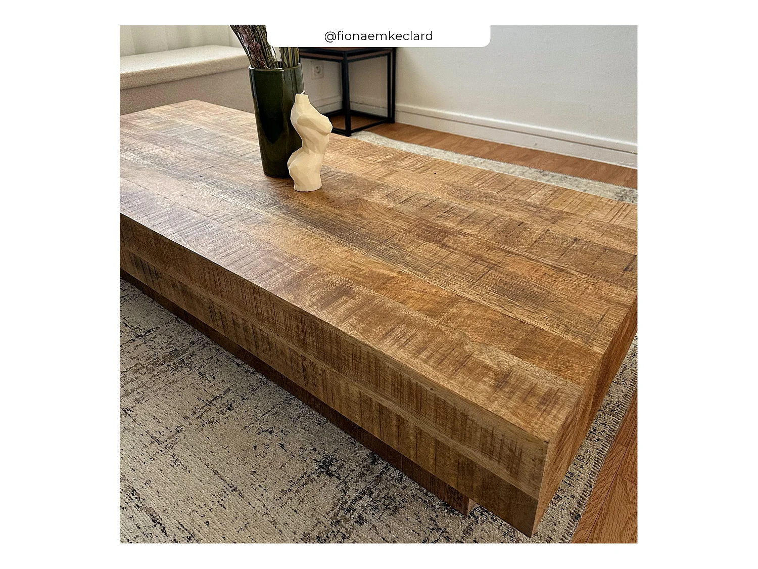 Mesa de centro rectangular de madera de mango - Aréto