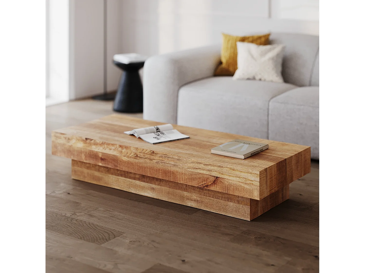 Tavolino rettangolare in legno di mango - Aréto