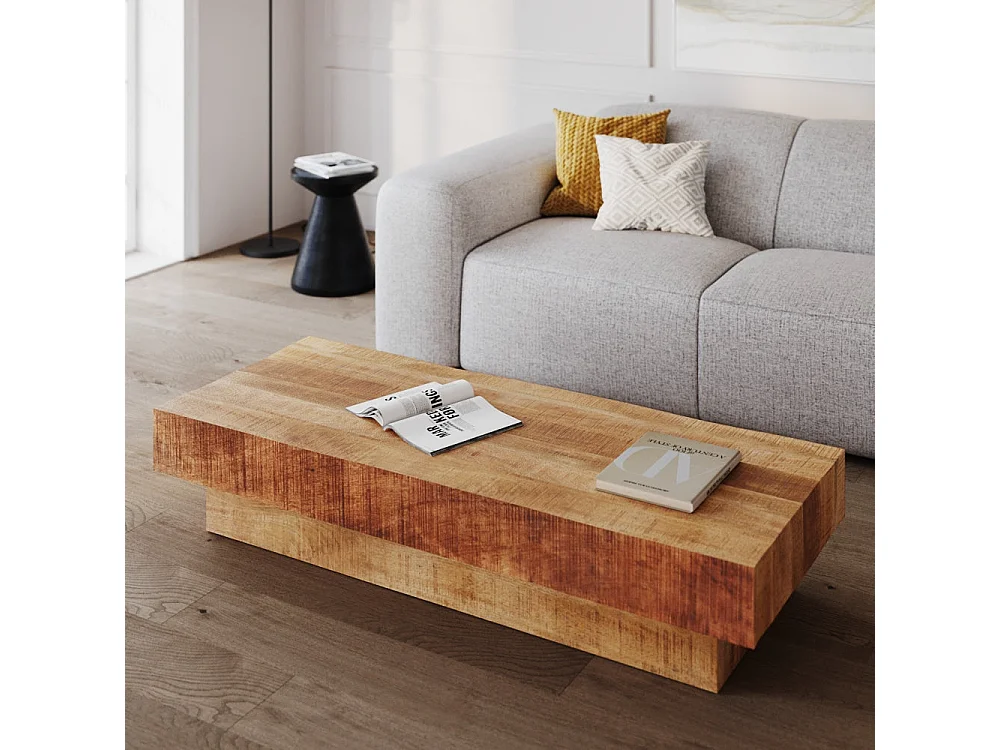 Mesa de centro rectangular de madera de mango - Aréto