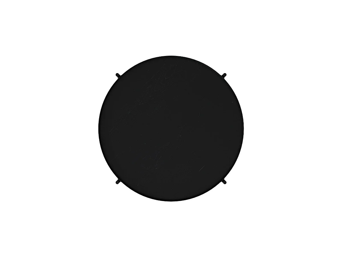 Mesa de centro de madera en mindi negra y caña D84 cm - Lukut