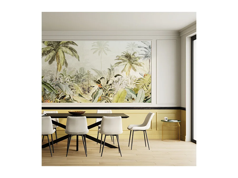 Tables d'appoints rondes en métal bleu gris et laiton (lot de 3) - Palombe