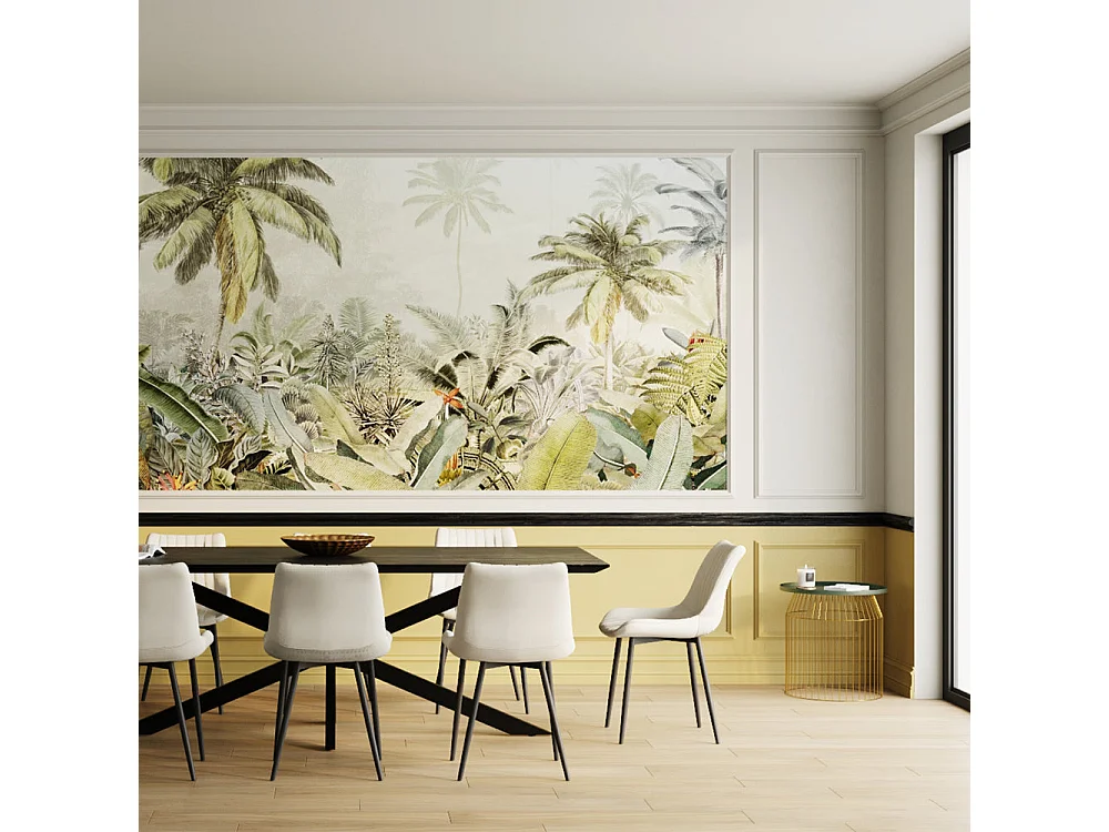 Tables d'appoints rondes en métal bleu gris et laiton (lot de 3) - Palombe