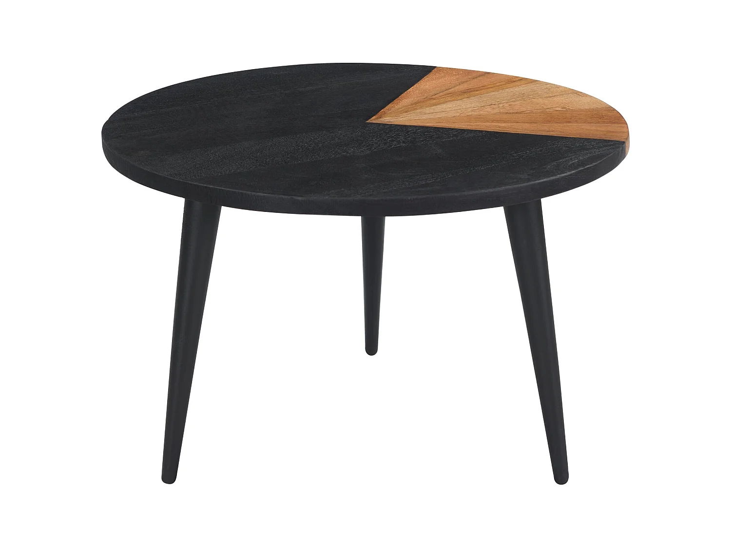 Juego de 2 mesas de centro redondas de madera de acacia - Binôme