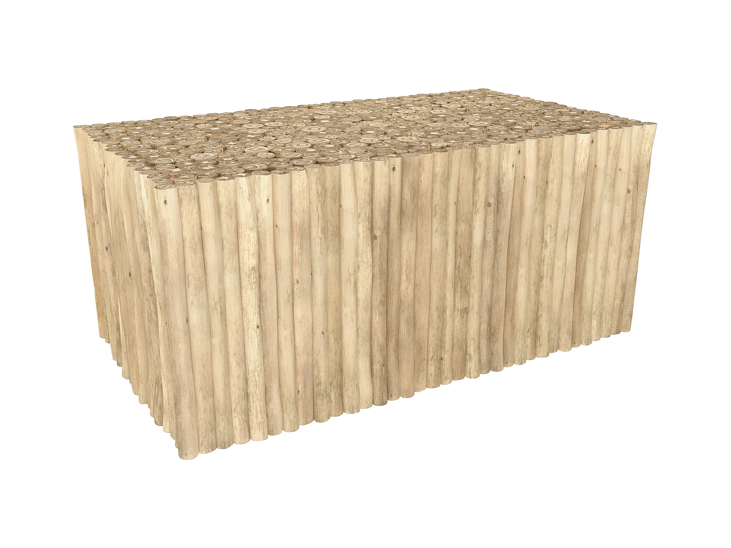 Table basse de jardin  rectangulaire 90x50cm en teck - Imani