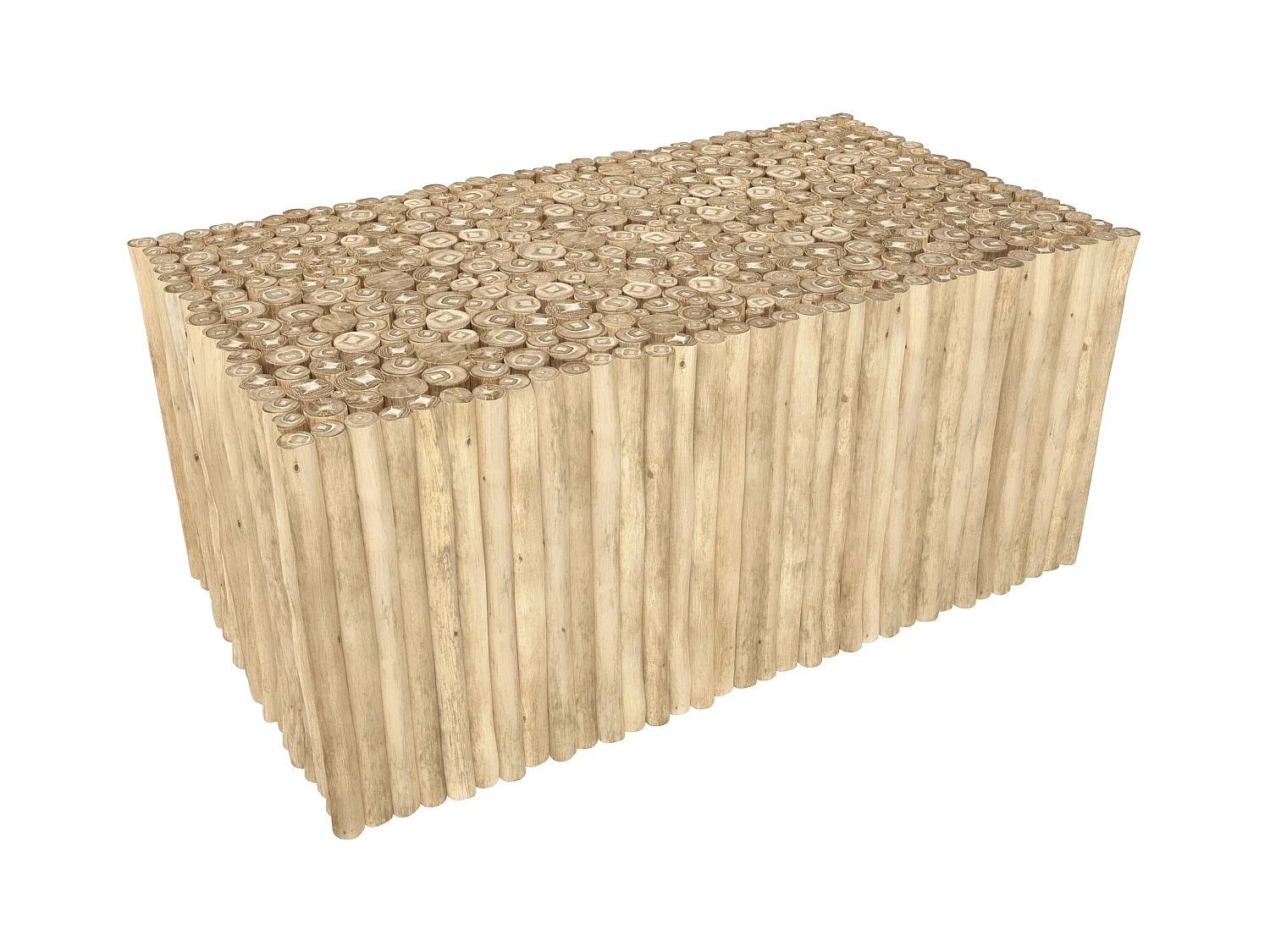 Table basse de jardin  rectangulaire 90x50cm en teck - Imani