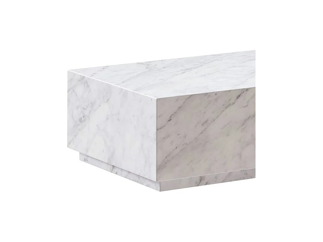 Tavolino rettangolare in marmo bianco - Izaé