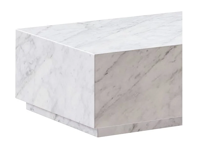 Tavolino rettangolare in marmo bianco - Izaé