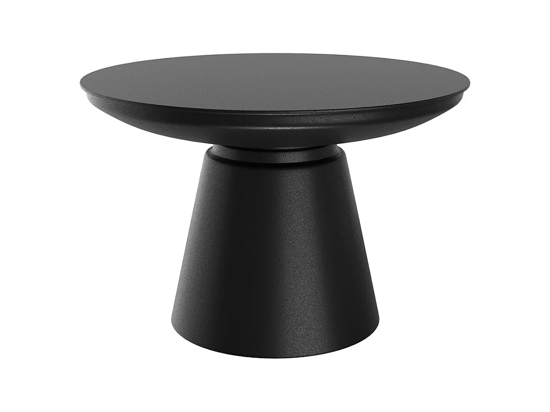 Table basse ronde en métal noir D60 cm - Gomez