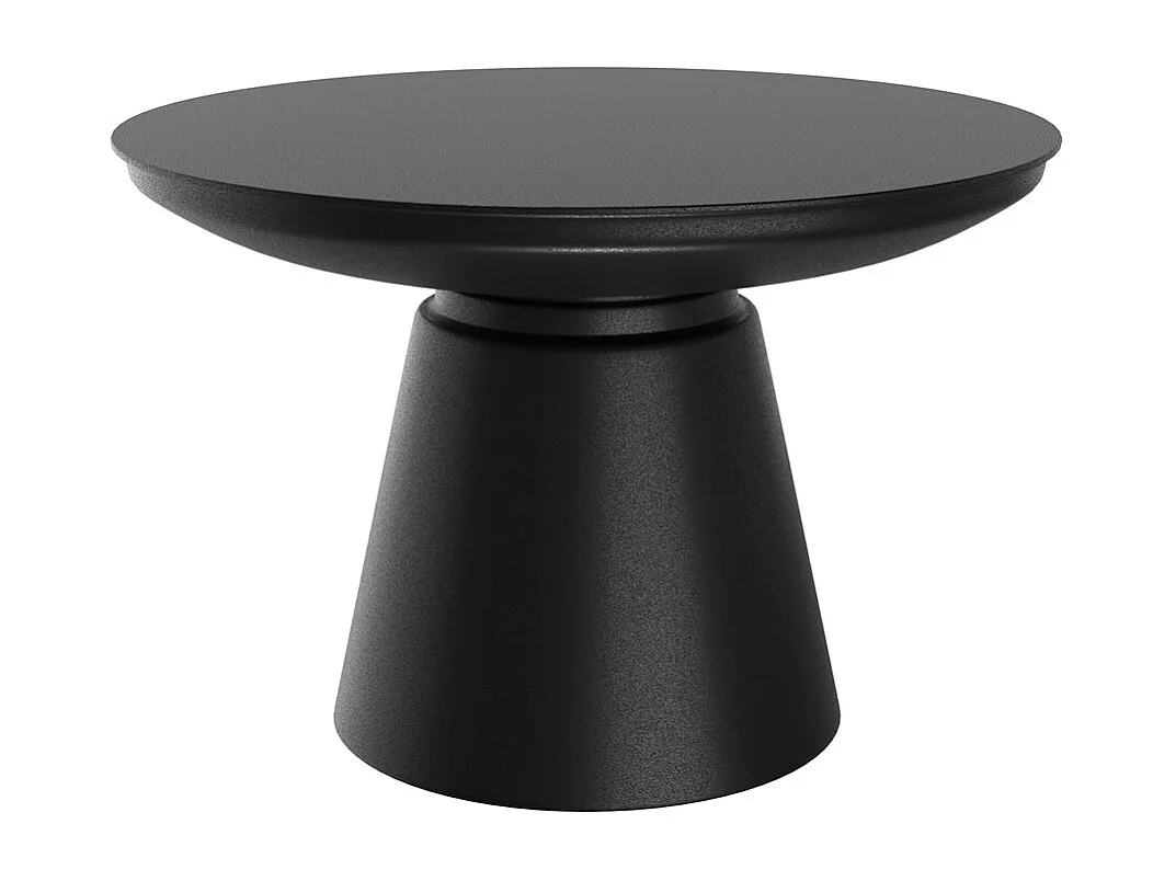 Mesa de centro redonda de metal negro D60 cm - Gomez