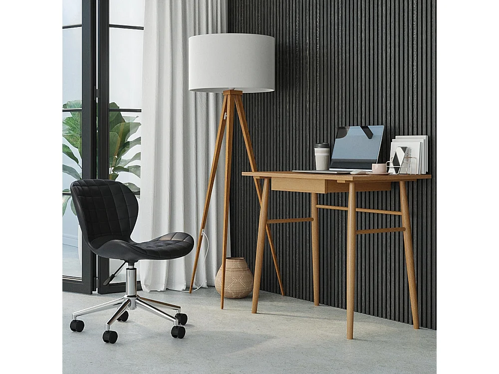 Bureau 1 tiroir en bois clair 90 cm - Hydra