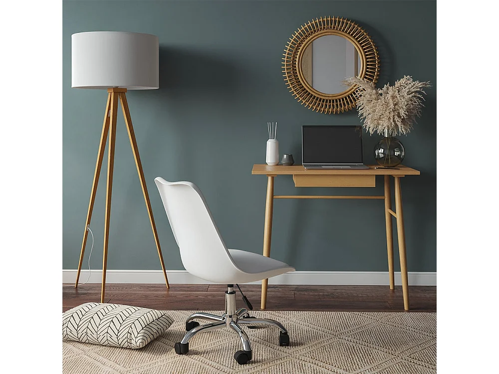 Bureau 1 tiroir en bois clair 90 cm - Hydra