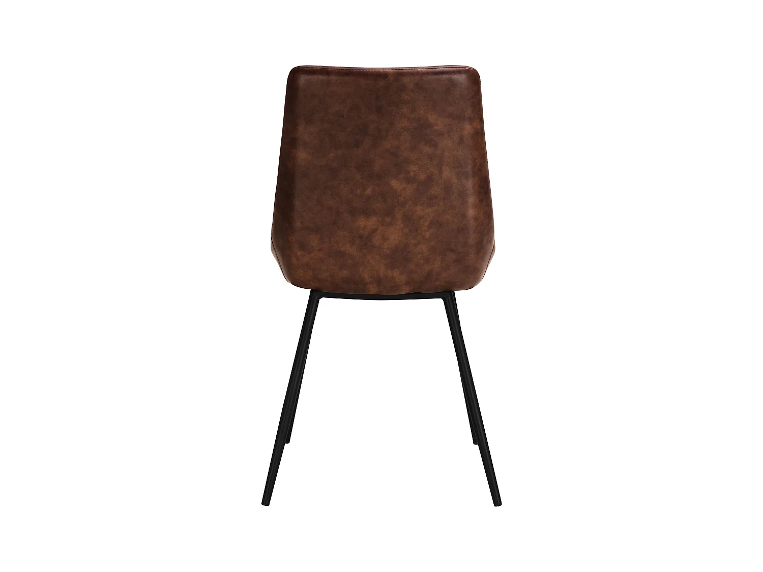 Lot de 2 chaises en cuir synthétique marron - Austin