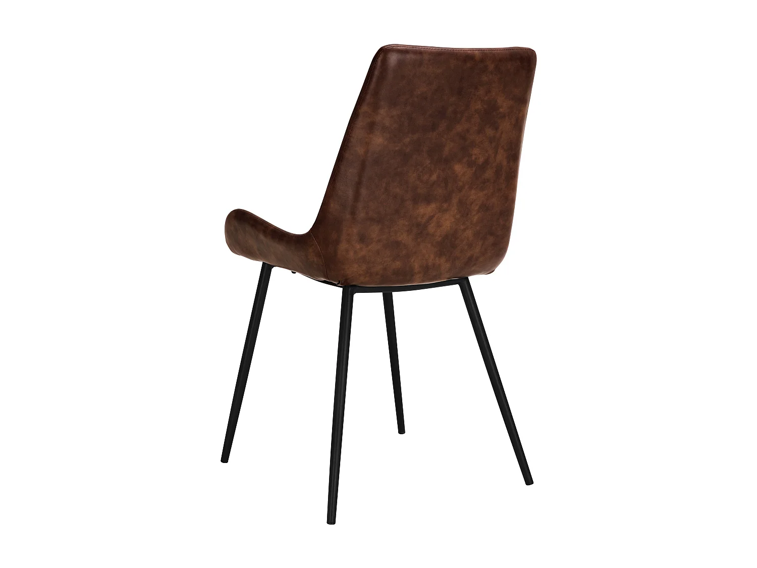 Set de 2 sillas de piel sintética marrón - Austin