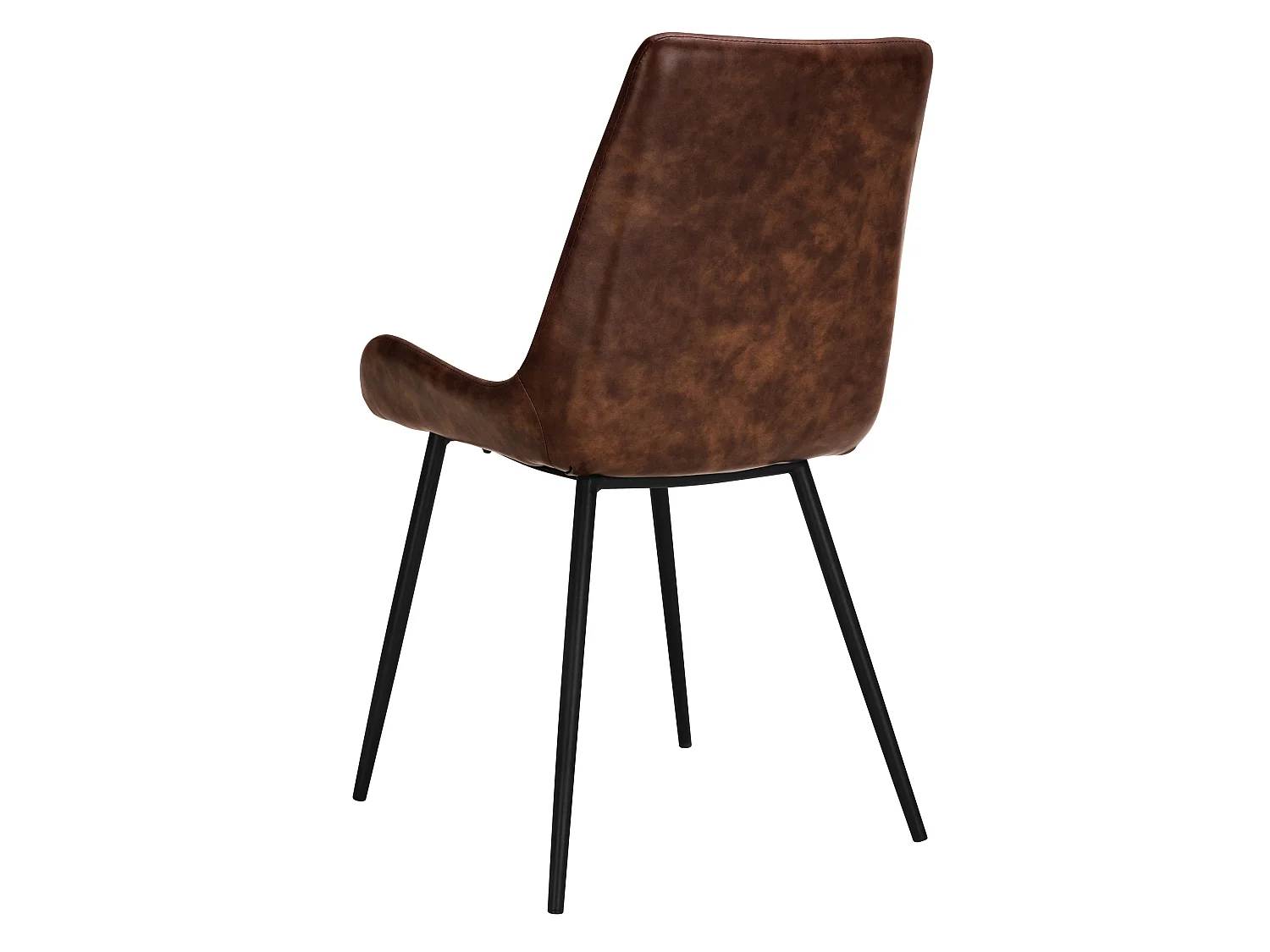 Lot de 2 chaises en cuir synthétique marron - Austin