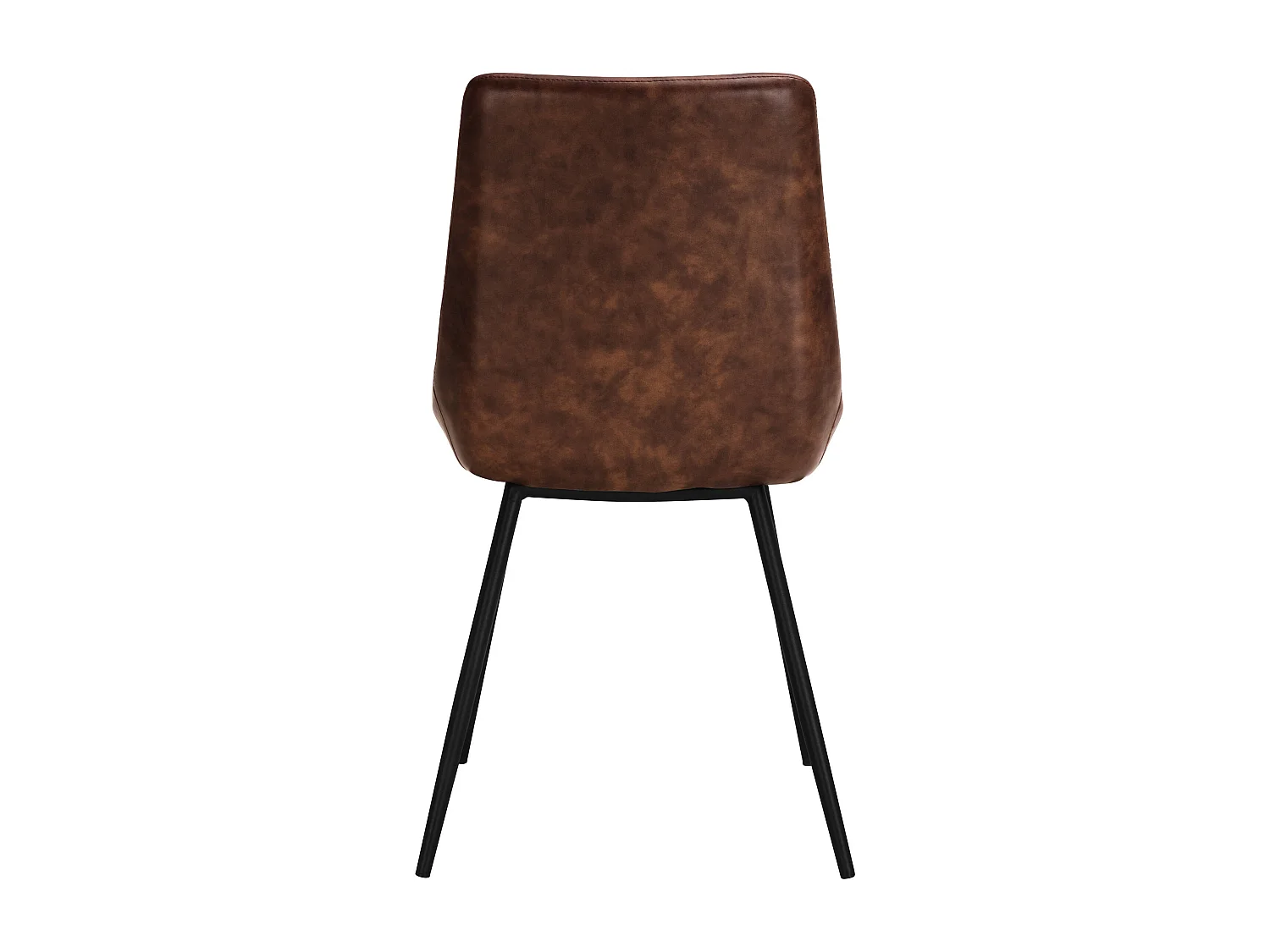 Lot de 2 chaises en cuir synthétique marron - Austin